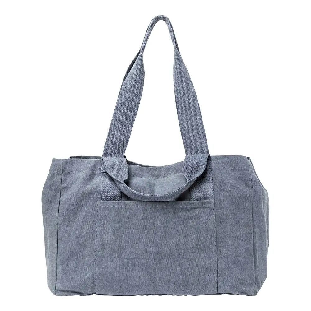 Ecology Voyage 100% Waxed Cotton Versatile Tote Carry Bag Steel Small 40cm