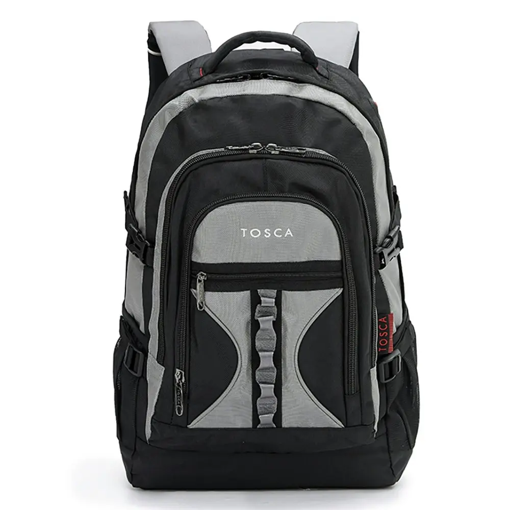 Tosca 50L/58x38x23cm Deluxe Padded Outdoor Utility Backpack Bag - Black/Grey