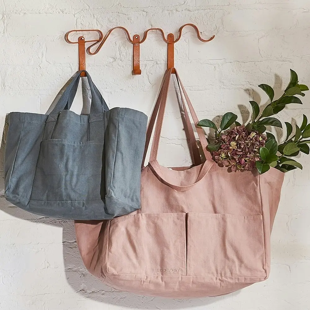 Ecology Voyage 100% Waxed Cotton Versatile Tote Carry Bag Blush Large 50cm