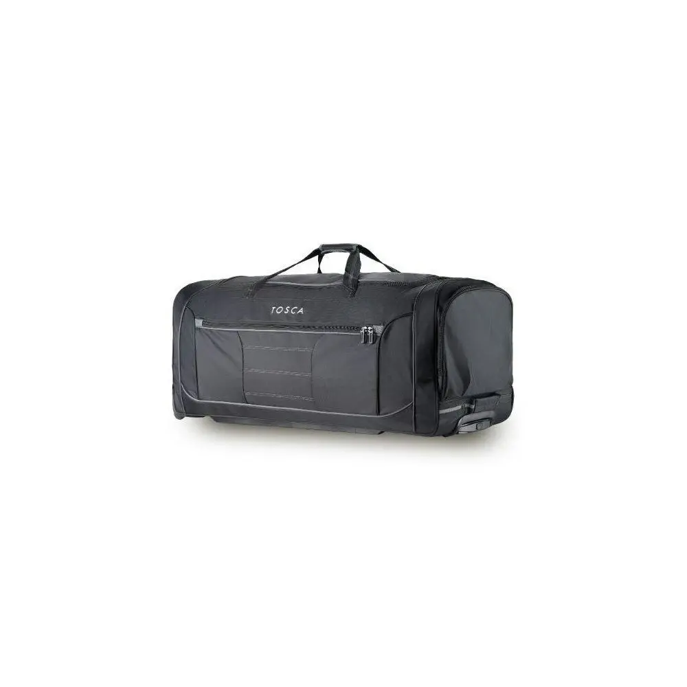 Tosca Jumbo 90cm Sports Wheeled Duffle Bag Travel Trolley Bag Black/Grey