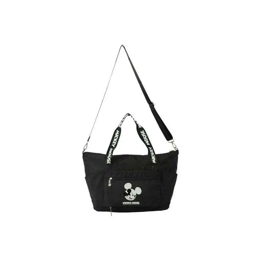 Disney Mickey Mouse Women's Tote Bag w/ Pockets & Shoulder Strap 42x30cm BLK