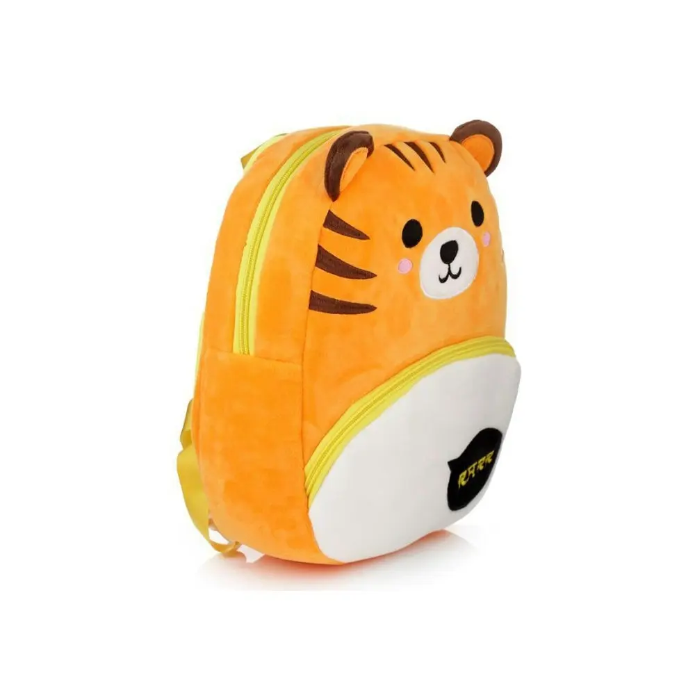 2x Adoramals 30cm Tiger Backpack Kids/Toddler Travel School Animal Plush Bag