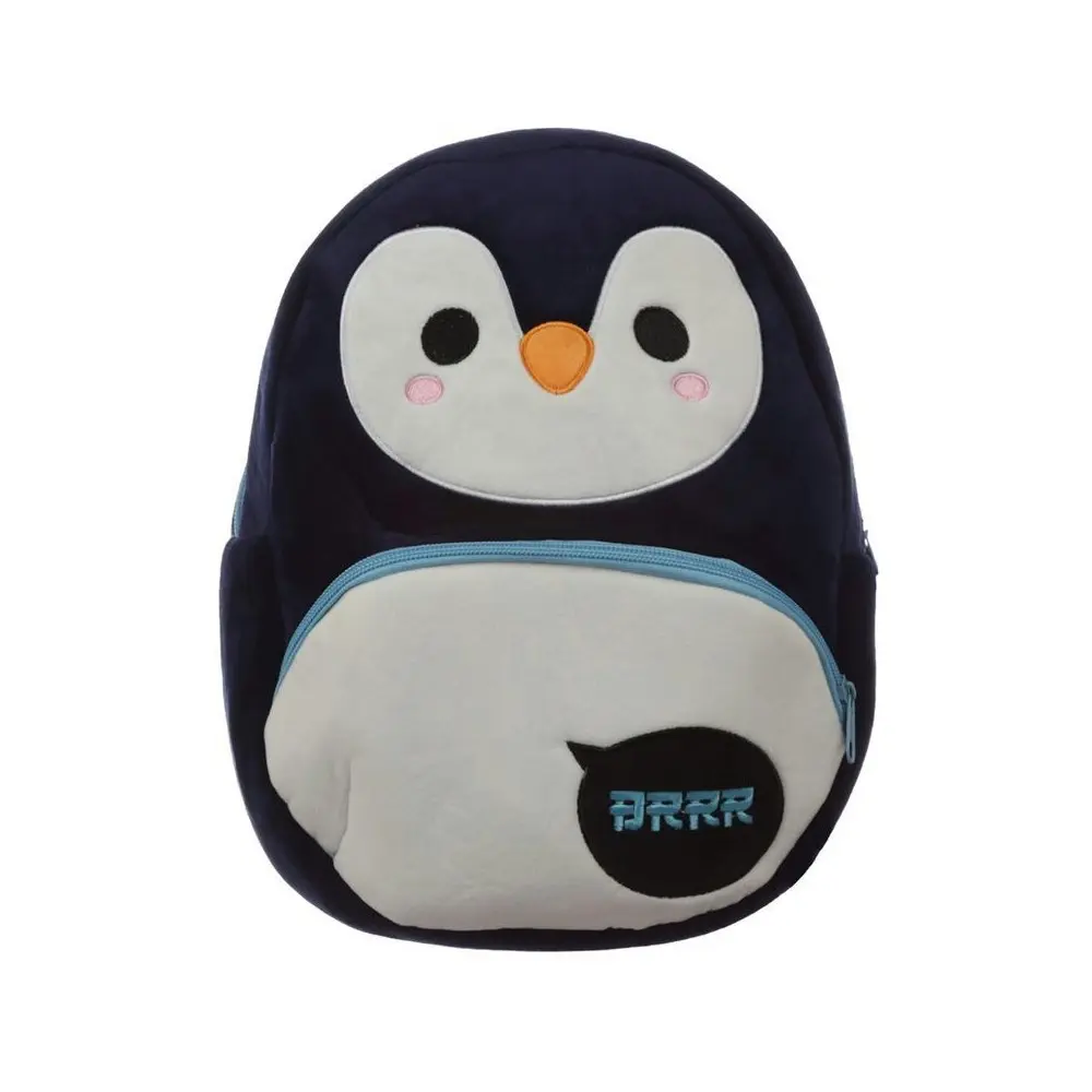 2x Adoramals 30cm Penguin Backpack Kids/Children Travel School Animal Plush Bag