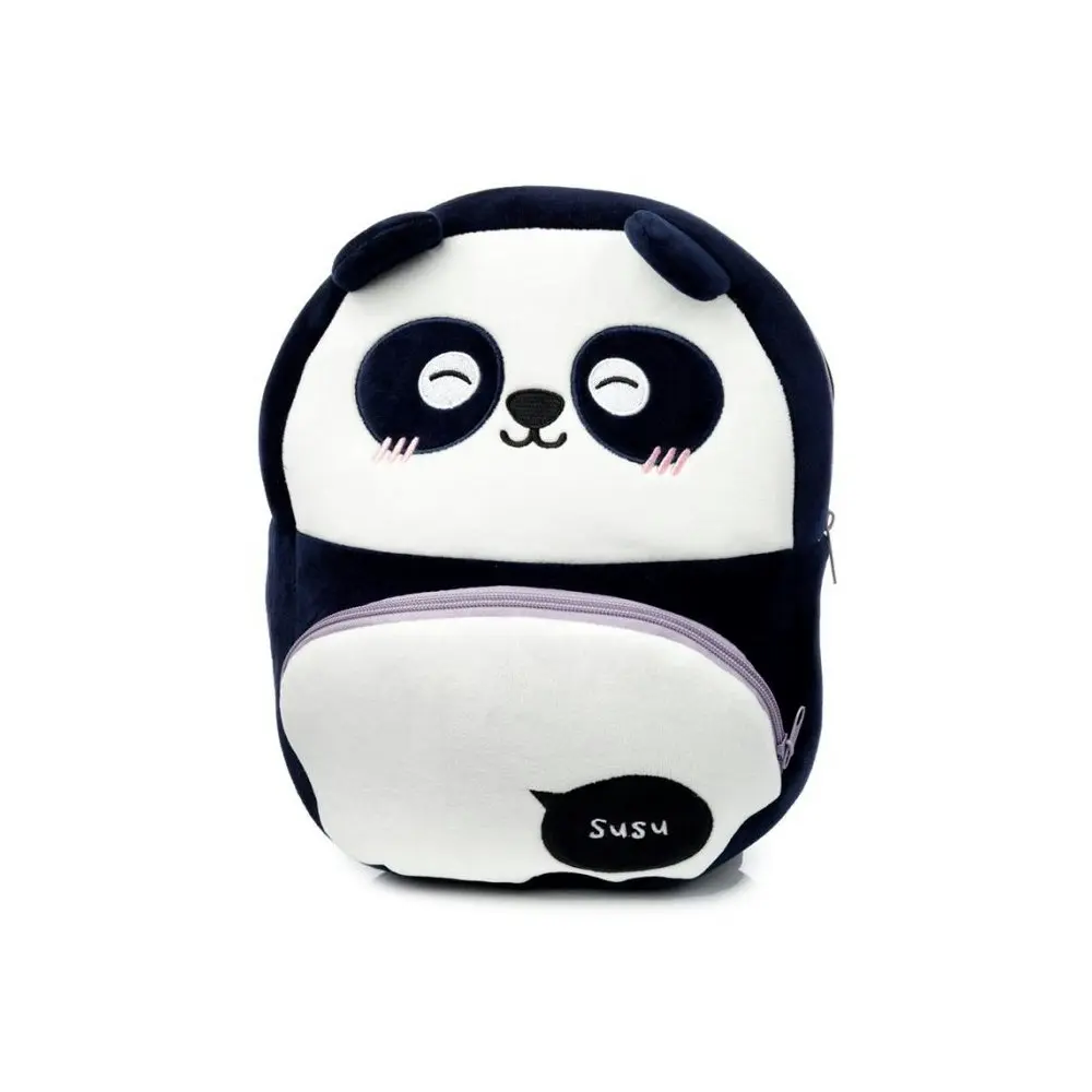 2x Adoramals 30cm Panda Backpack Kids/Toddler Travel School Animal Plush Bag