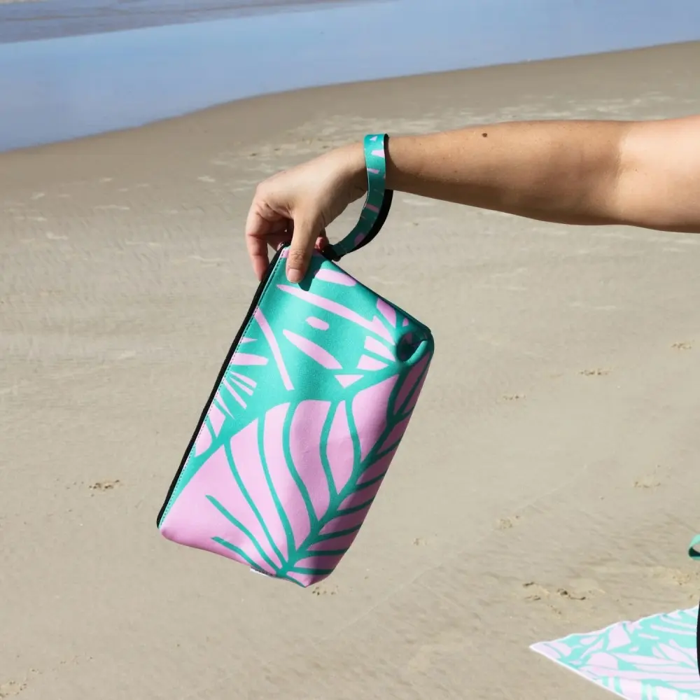 Splosh Beach Bliss Palms Neoprene Travel Wristlet Pouch Storage 31.5x20cm