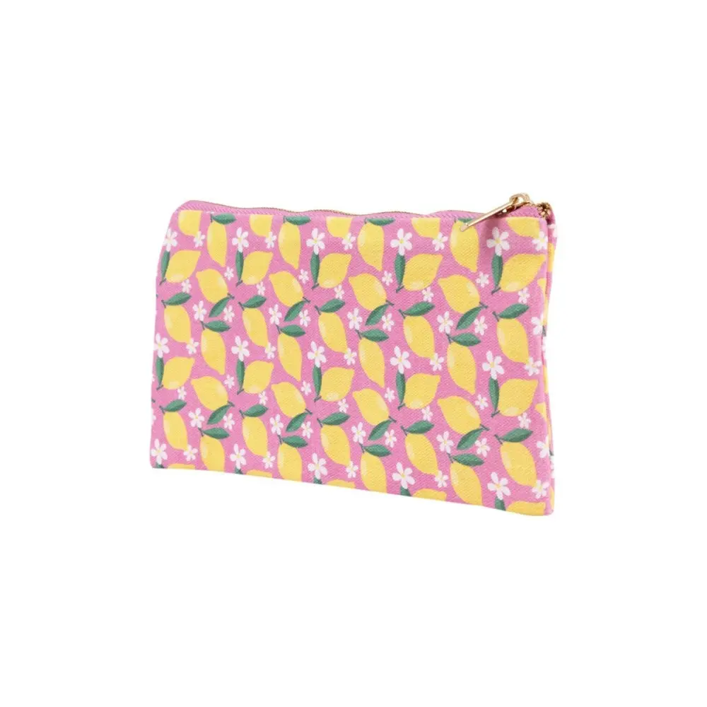 2x Splosh Handbag Accessories Organiser Storage Pouch 20x11cm Lemon Print