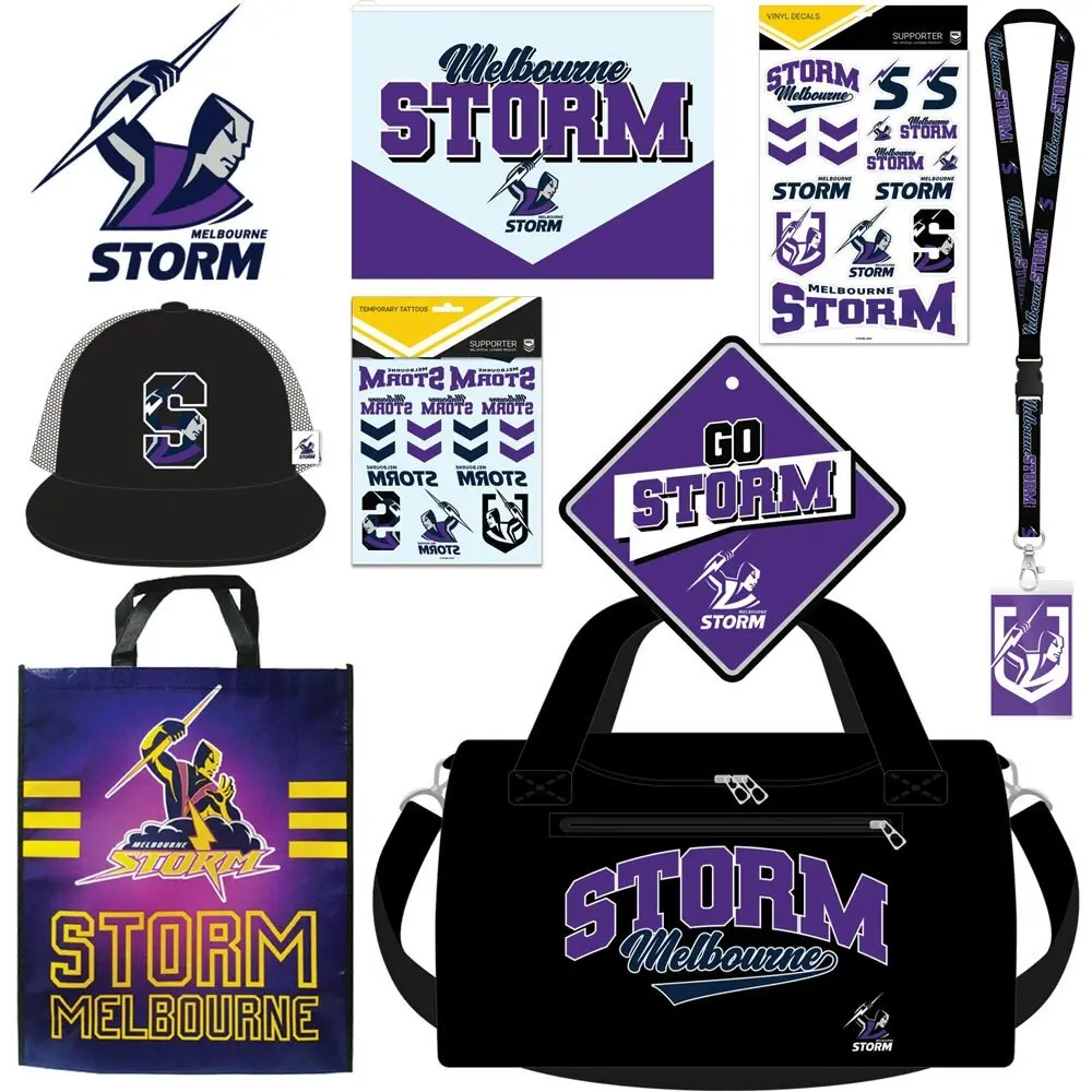 NRL Melbourne Storm Fan Variety/Assorted Merchandise Rugby Sports Showbag