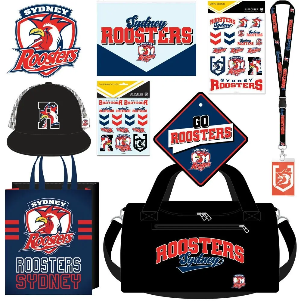 NRL Sydney Roosters Rugby Variety/Assorted Merchandise Fan Sports Showbag