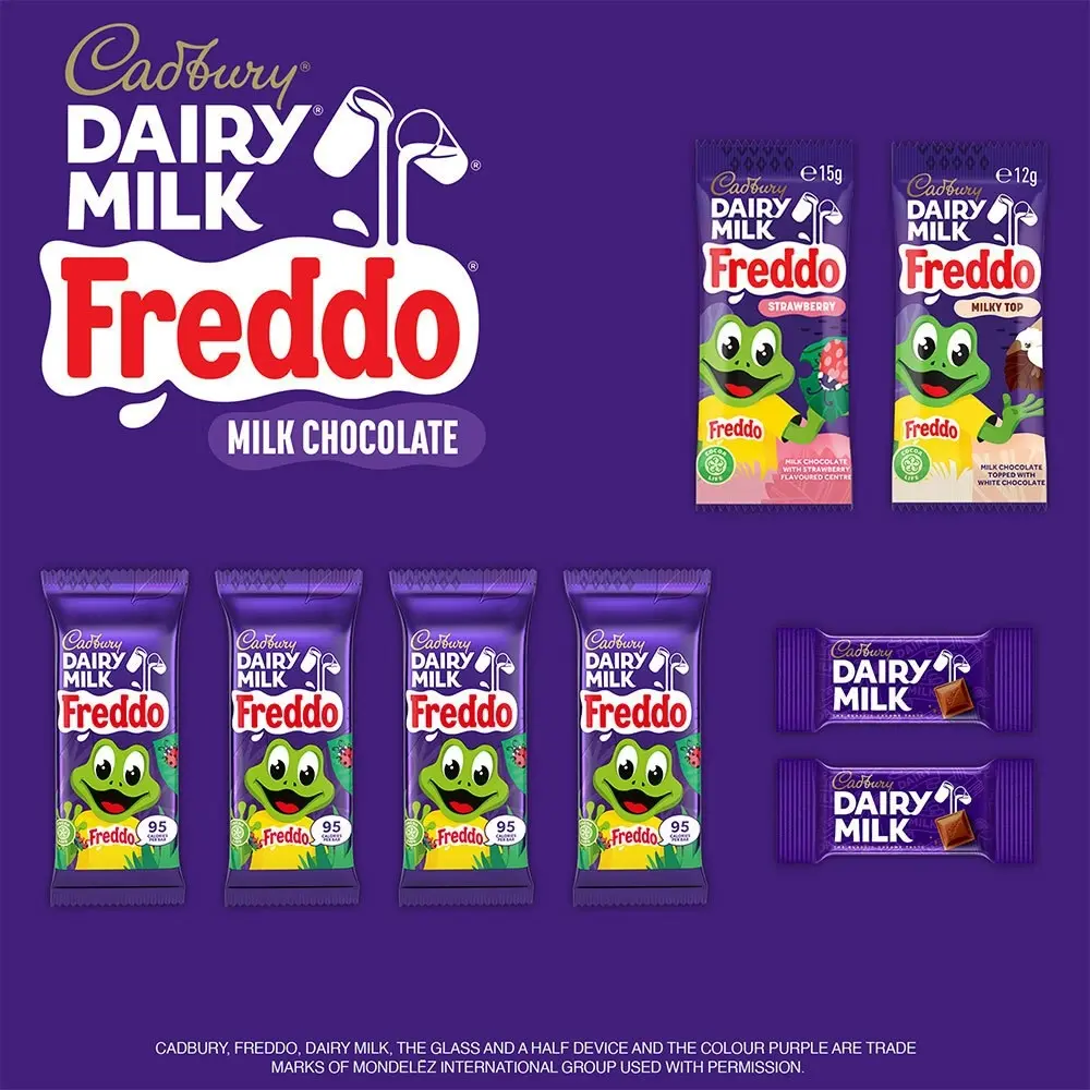 3PK Cadbury Dairy Milk Freddo Frog Variety/Assorted Milk Chocolate Showbag