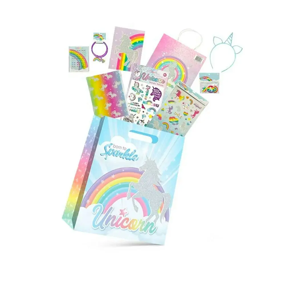 2PK Unicorn Sparkle Girly Mini Variety/Assorted Activity & Toy Childrens Showbag