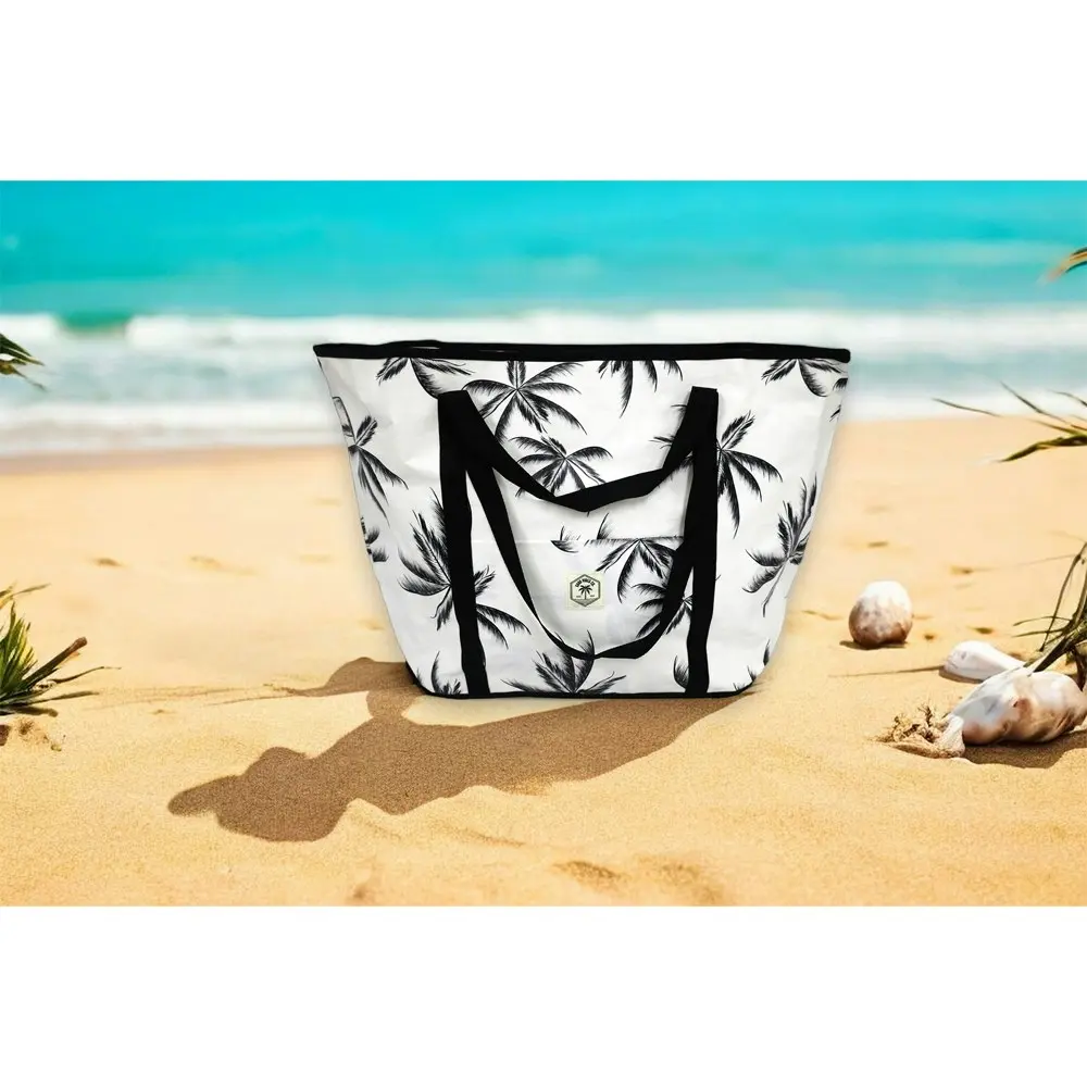 2x Good Vibes Outdoor Camping Jumbo Beach Carry Bag Havana Print 47x72x25cm