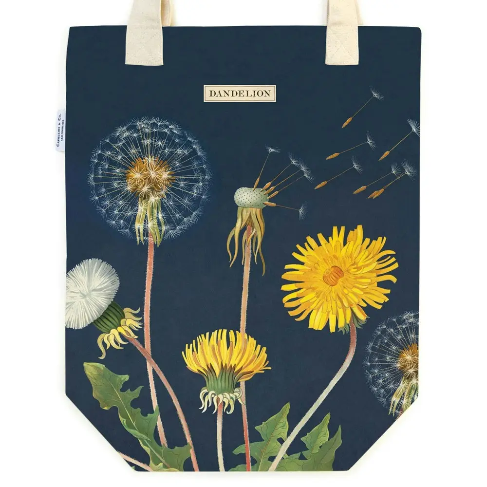 Cavallini Cotton Tote Bag Travel/Shopping Carry Handbag 33x40cm Dandelion