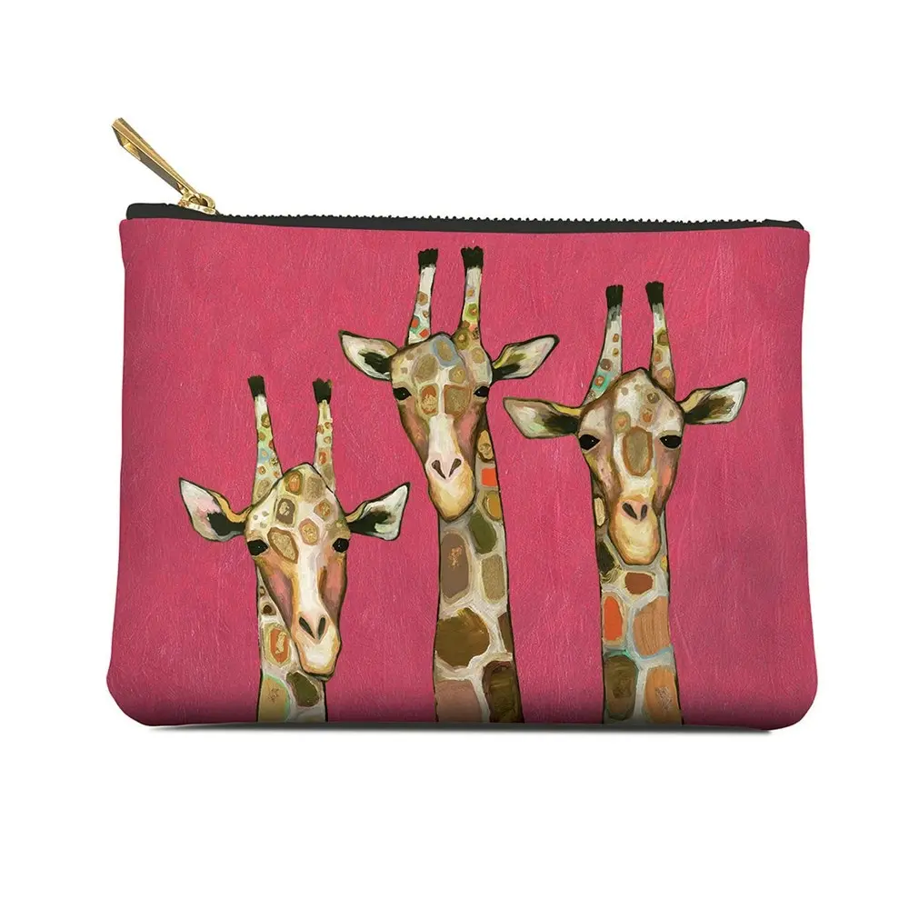 2x Studio Oh Women's Zippered Pouch Coin Purse Wallet 19x14cm Medium Giraffe