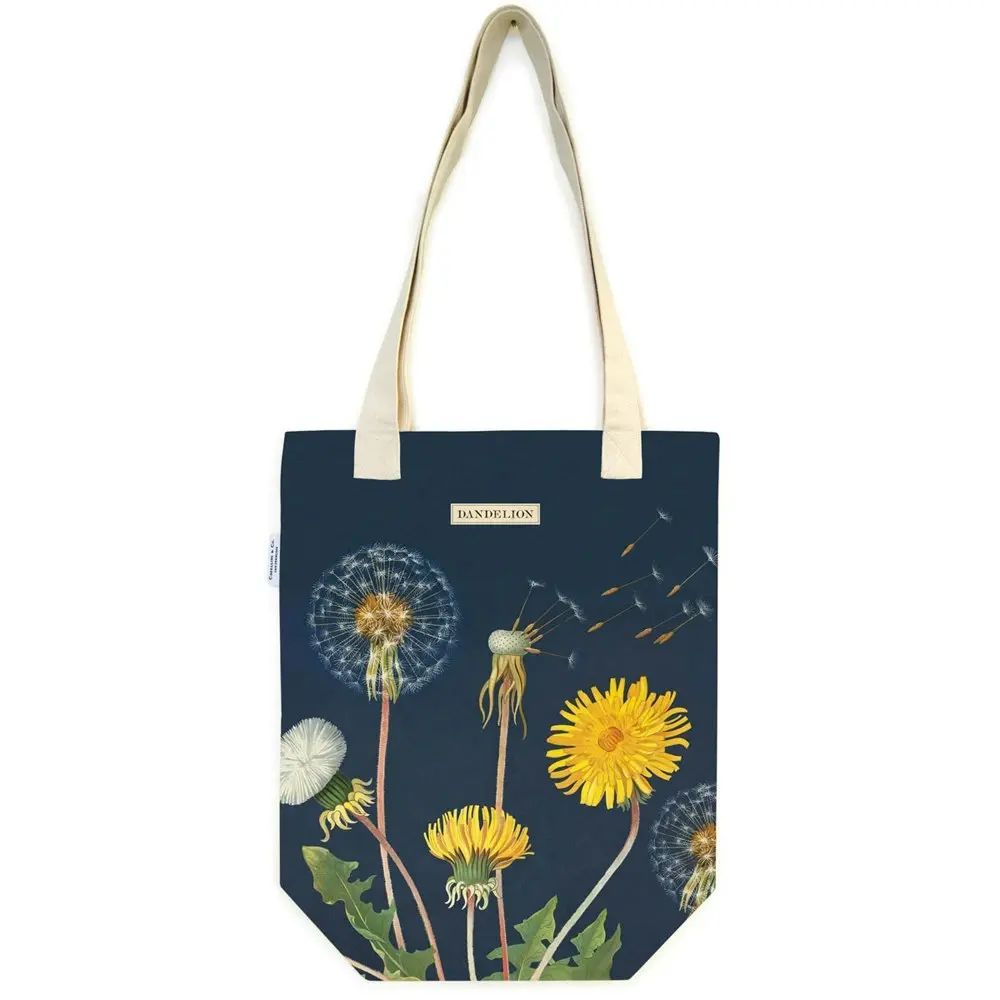 2x Cavallini Cotton Tote Bag Travel/Shopping Carry Handbag 33x40cm Dandelion