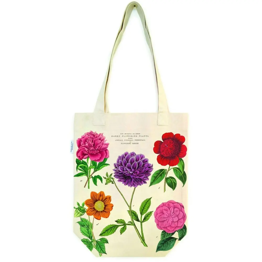 2x Cavallini Cotton Tote Bag Travel/Shopping Carry All Handbag 33x40cm Botanica