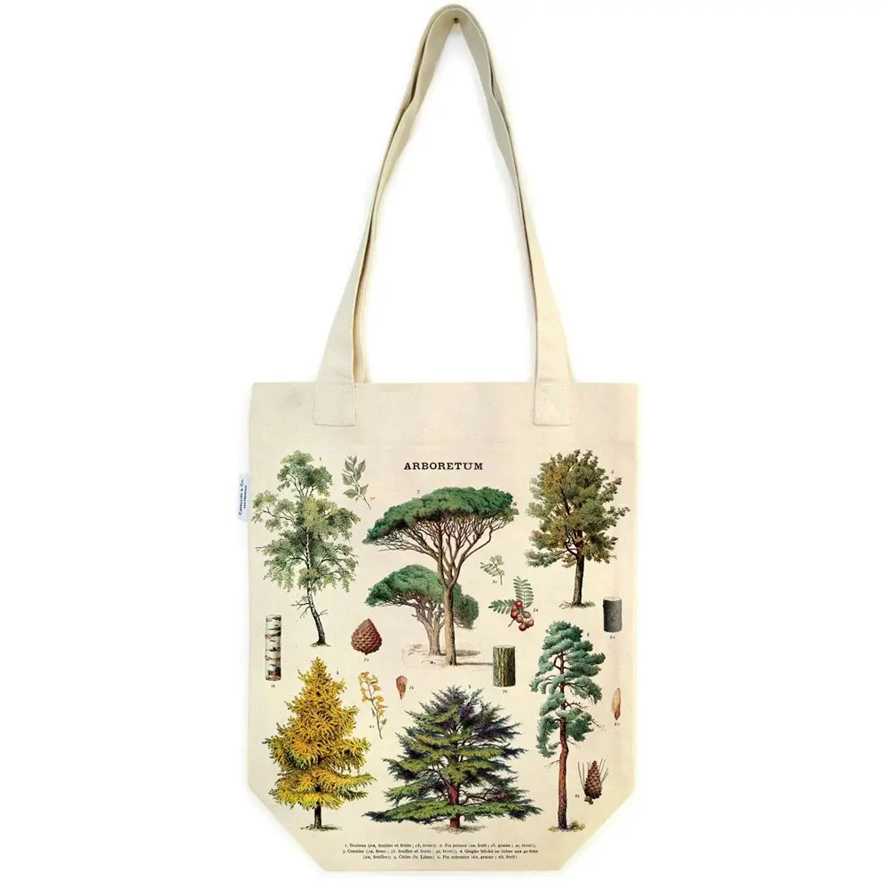 2x Cavallini Cotton Tote Bag Travel/Shopping Carry Handbag 33x40cm Arboretum