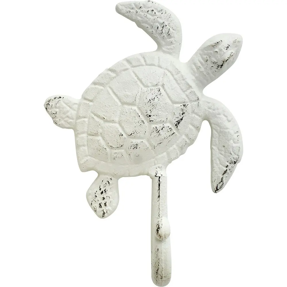 4x LVD Hook Turtle White Decorative Wall Hangers Home Organisation 10.5x4.5cm