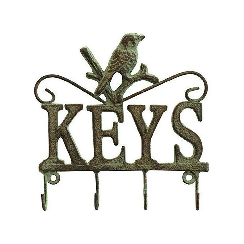 3x LVD Metal Hooks Keys Bird Decorative Hanging Home Decor Organisation 14x17cm