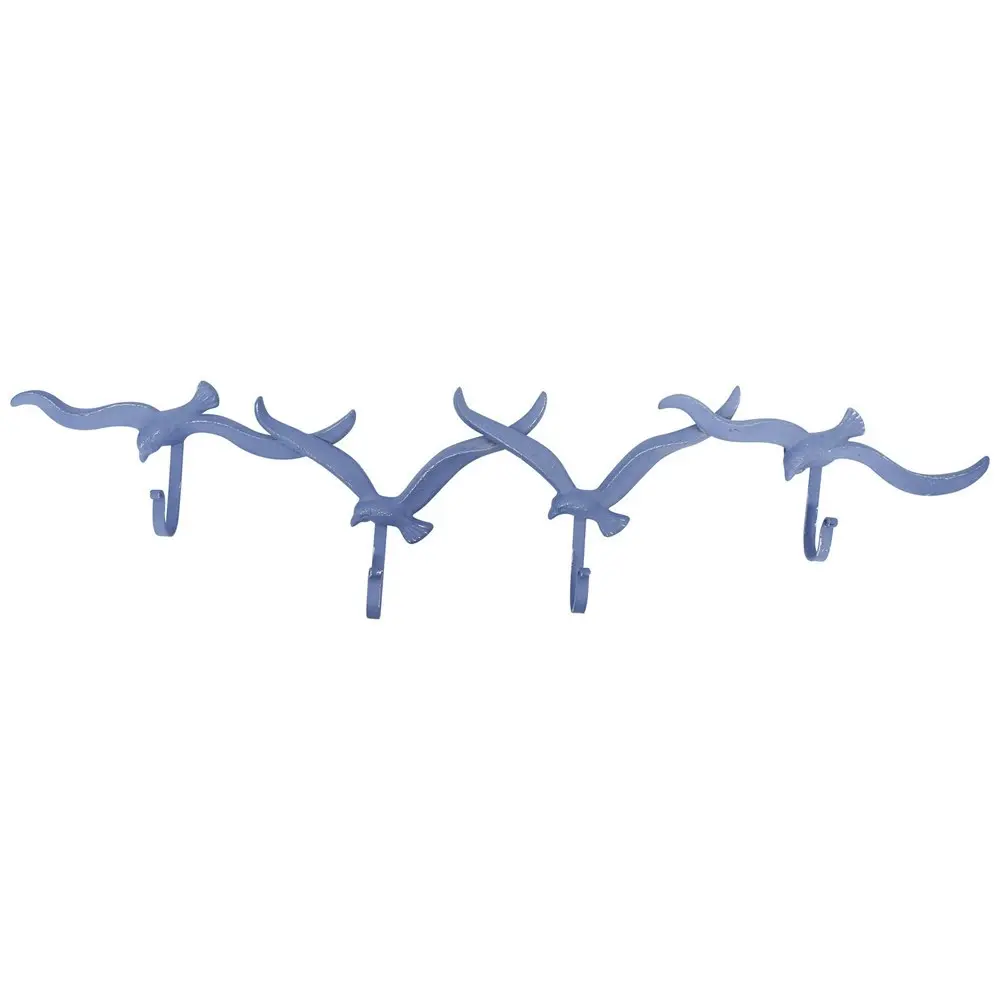 4x LVD Flying Bird Hook 4 Decorative Hanging Home Decor Organisation 68x20cm BLU