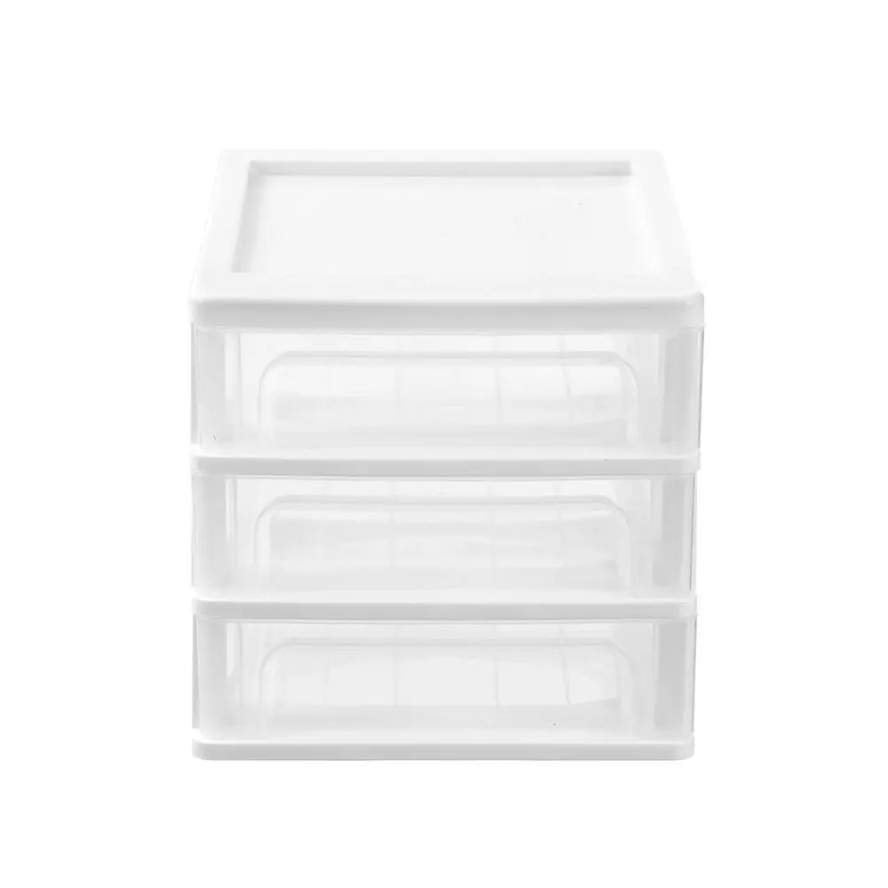 4x Boxsweden A4 Desktop 3-Drawer Unit Storage Home Organiser 33.5x26cm Assorted