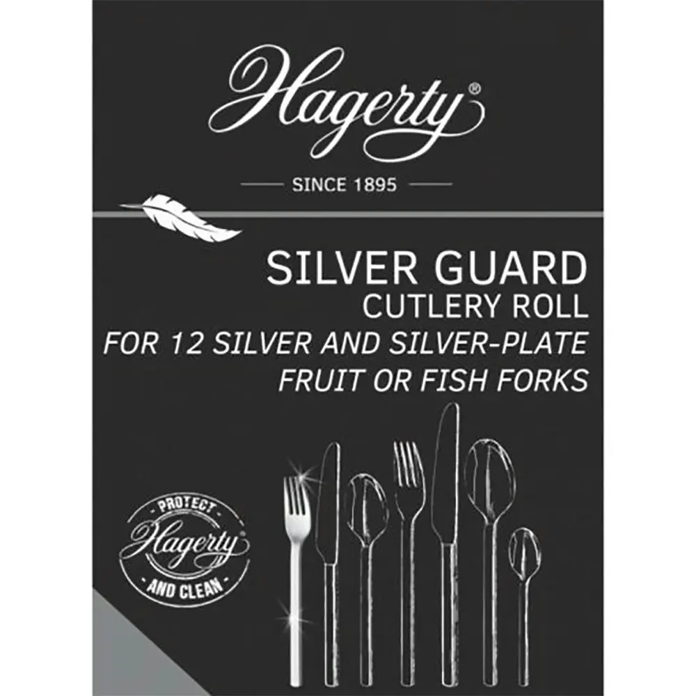 Hagerty Cleaning Products Silver Guard Roll Cover for 12 Fruit/Fish Forks