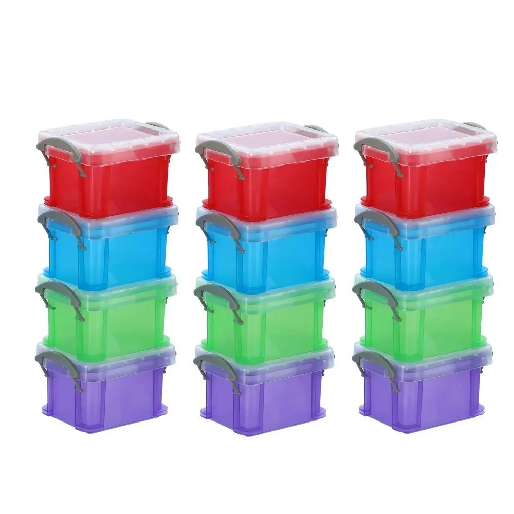 24pc Boxsweden 29cm Plastic Mini Stackable Storage Box Set/Holder Home Organiser