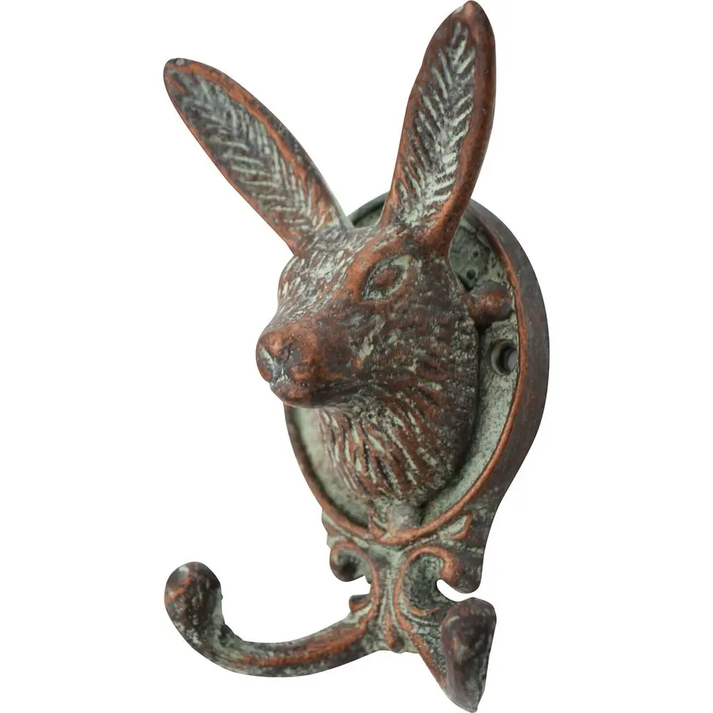 2x LVD Metal Decorative Hook Rabbit Wall Hanging/Hanger Home Decor 14cm Brown