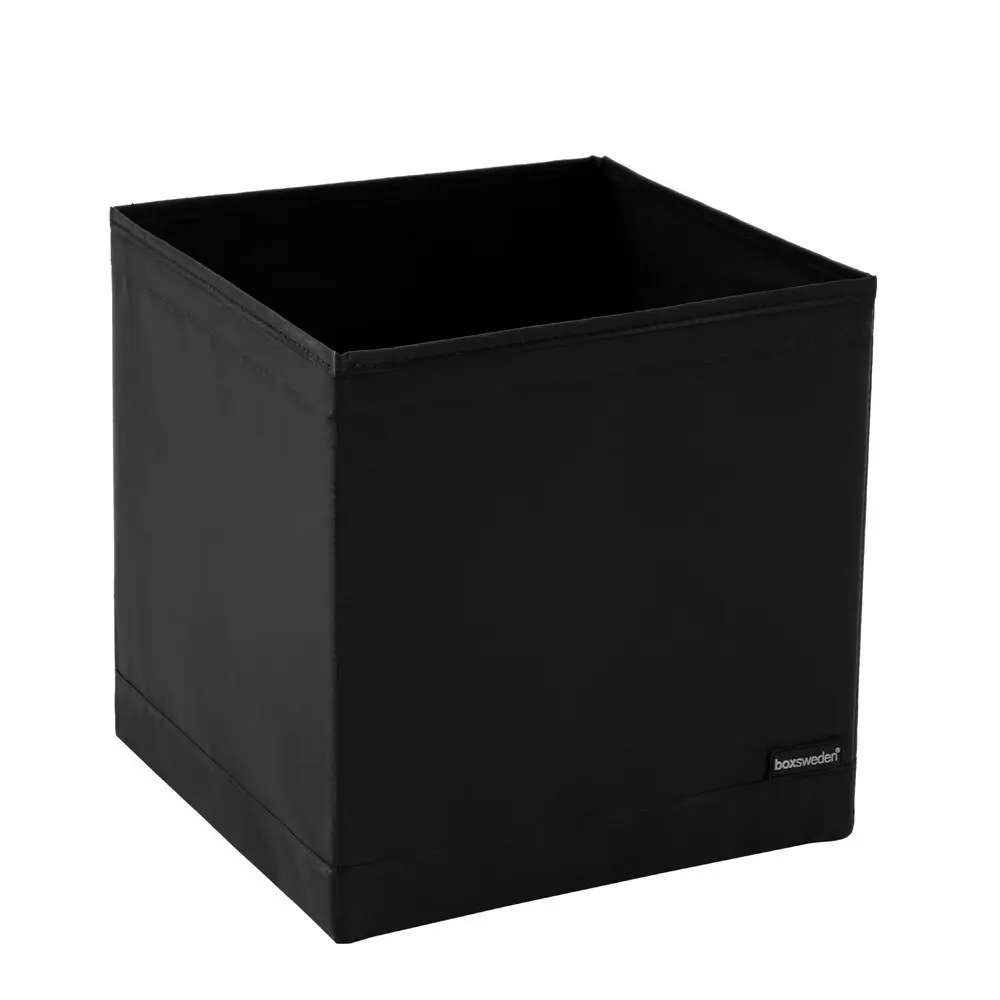 2x Boxsweden 28cm Kloset Storage Cube Square Wardrobe/Closet Home Organiser BLK