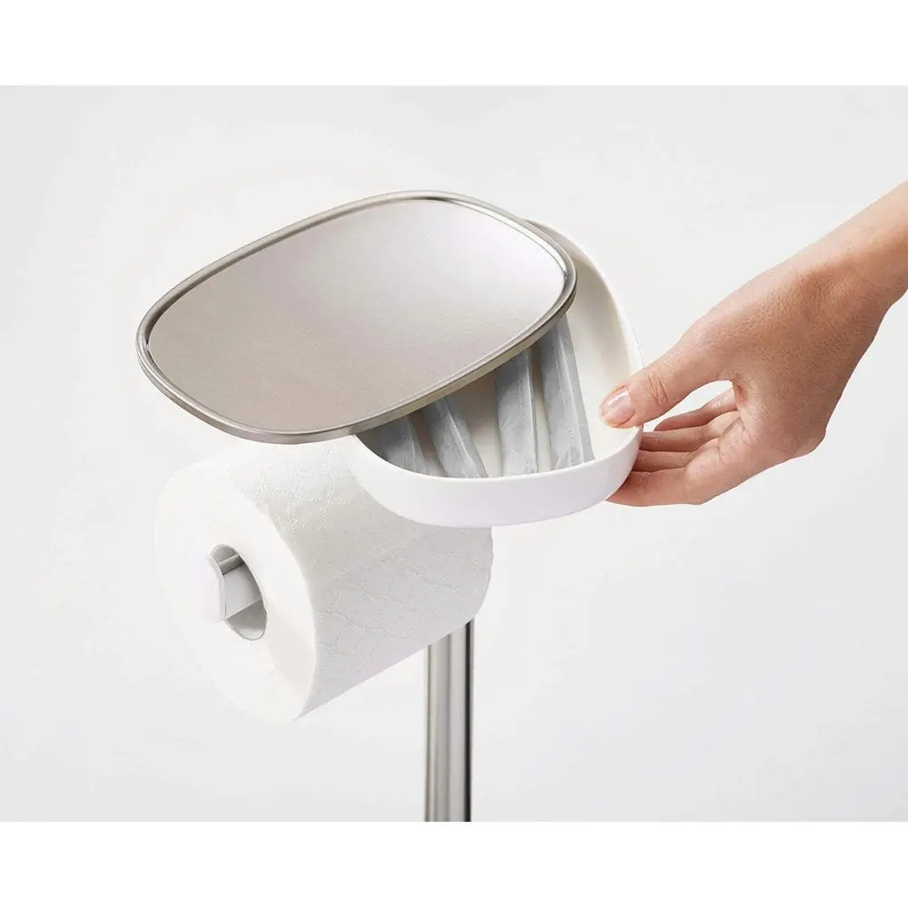 Joseph & Joseph EasyStore Plus Toilet Paper Holder/Flex Toilet Brush Cleaner SS