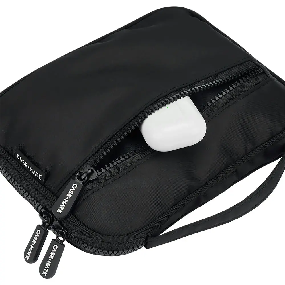 Case-Mate Padded Travel Tech Organiser Carry Case Storage Bag w/ Handle Black