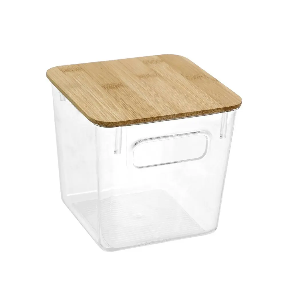 3x Boxsweden Crystal Encore Dry Food Pantry Storage Container w/ Bamboo Lid 15cm