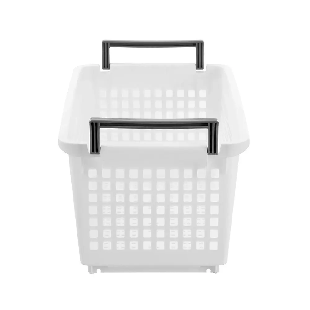 2x Boxsweden Durable Stacking Storage Basket Large 24L 54x29.5x24cm Assorted