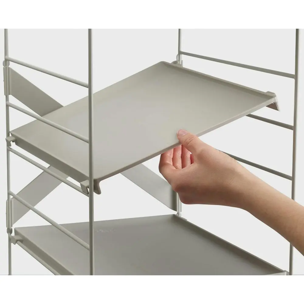 Joseph Joseph Level Adjustable Single Shoe Rack Steel 51cm Storage Shelf Ecru