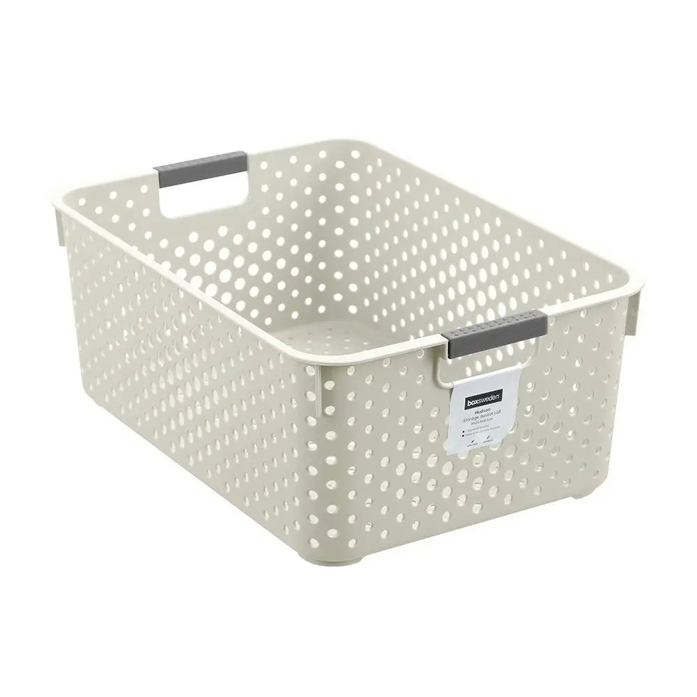 6x Boxsweden Hudson Storage Basket 36x25.5cm Home Organiser Rectangle Large Asst