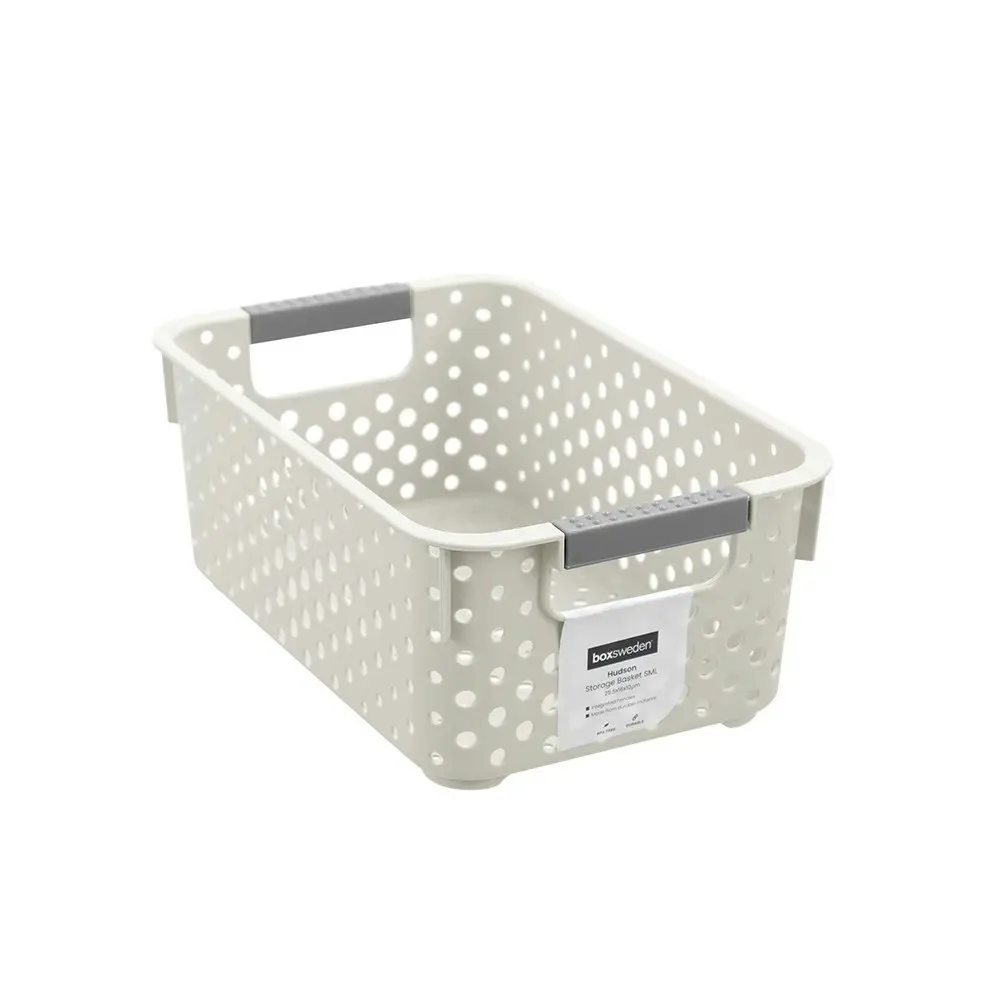 12x Boxsweden Hudson Storage Basket 25.5x16cm Organiser Rectangle Small Assort