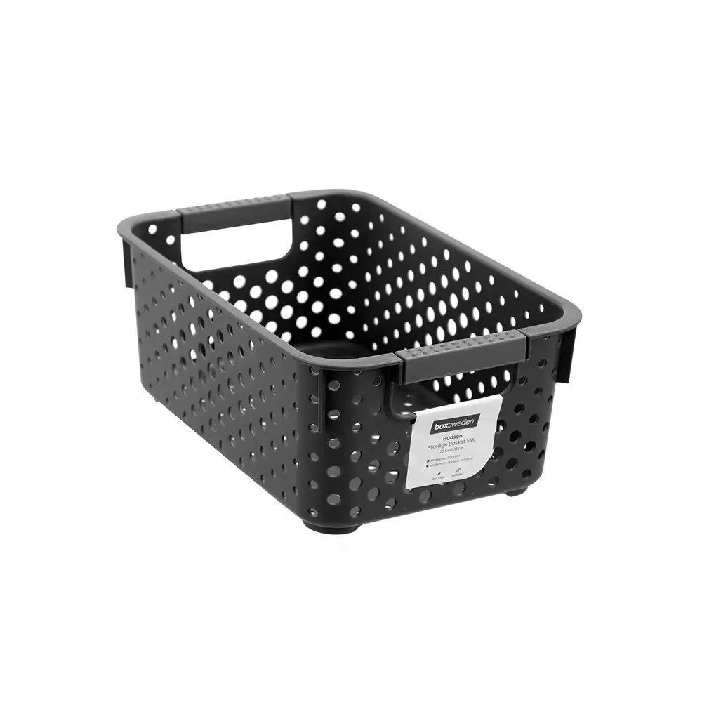 12x Boxsweden Hudson Storage Basket 25.5x16cm Organiser Rectangle Small Assort