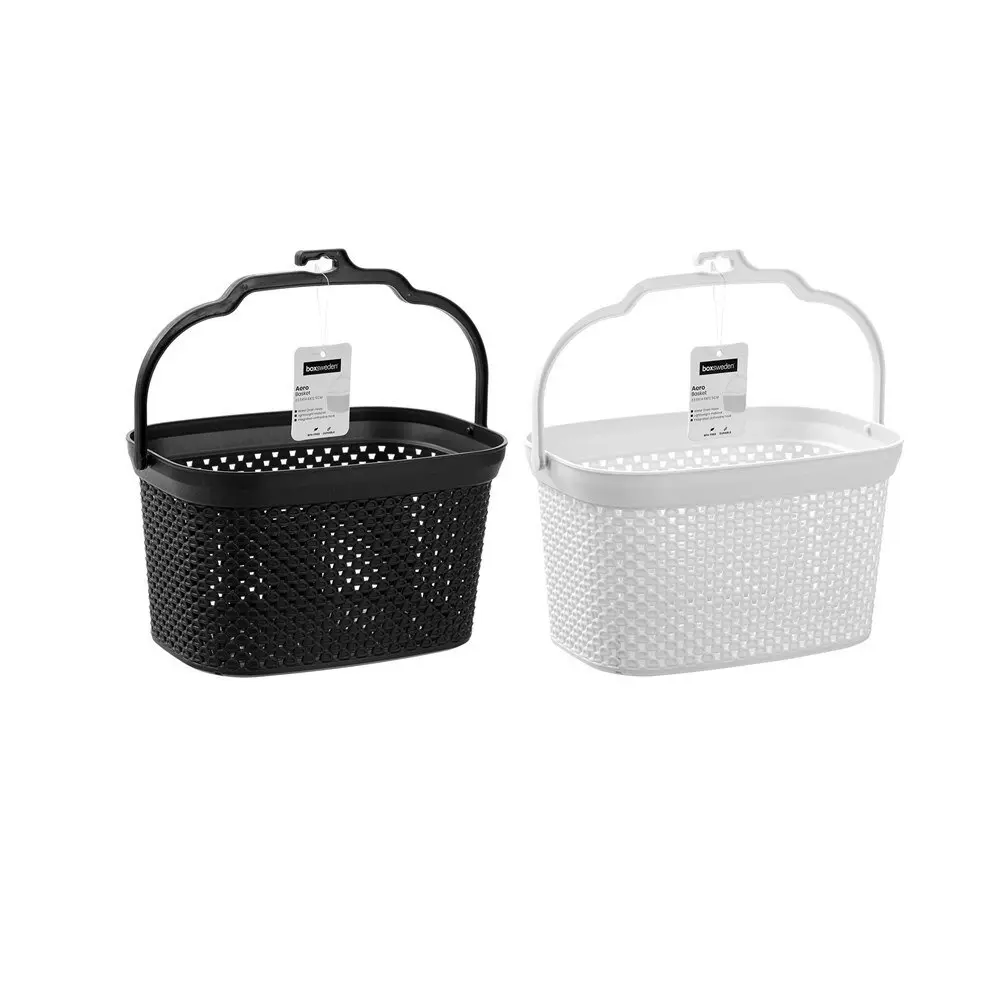 6x Boxsweden Aero Peg Carry Basket Storage Organiser w/ Handle 23.5x14.5cm Asst