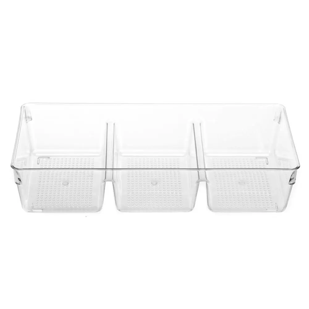 4PK Boxsweden Crystal Storage Tray Organiser BPA Free Plastic Container Clear