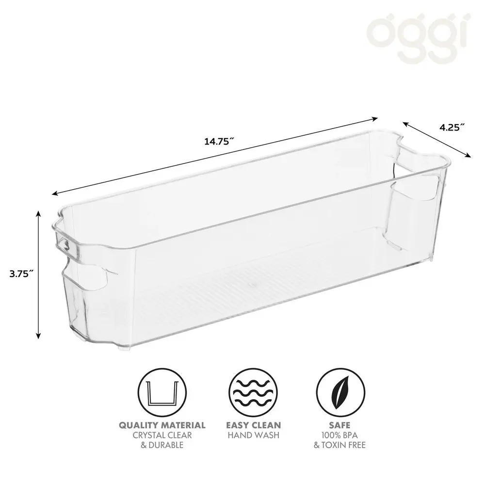 Oggi 33cm Stackable Storage Bin Home/Kitchen Food/Snack Organiser w/ Handles