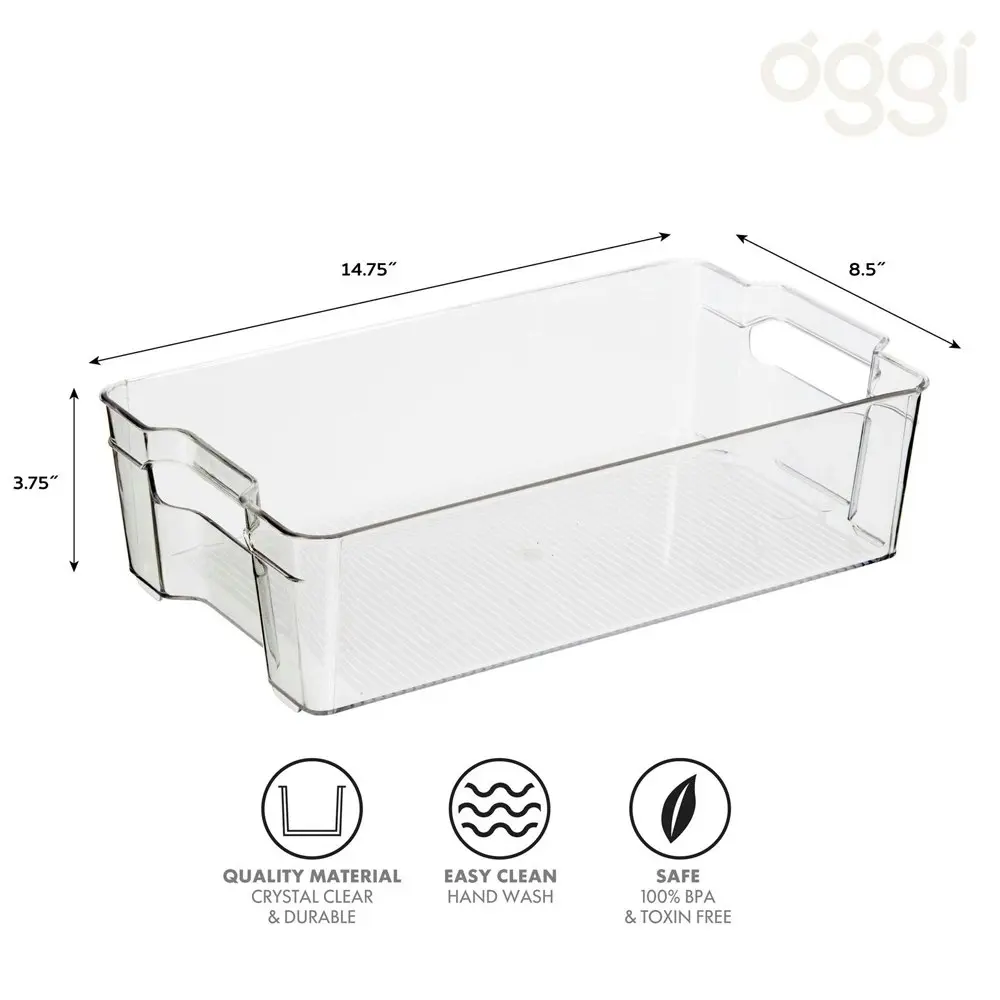 Oggi 21cm Stackable Storage Bin Home/Kitchen Food/Snack Organiser w/ Handles