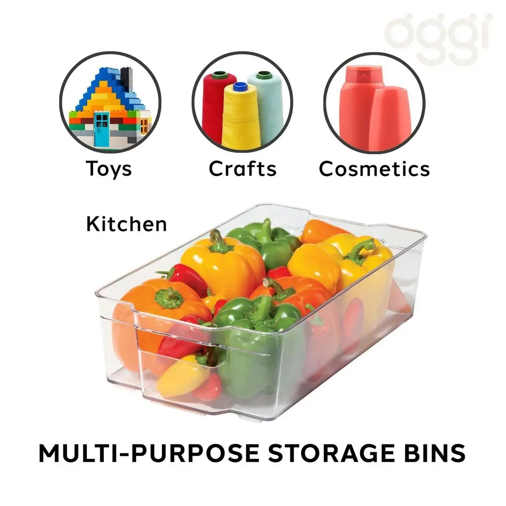 Oggi 21cm Stackable Storage Bin Home/Kitchen Food/Snack Organiser w/ Handles