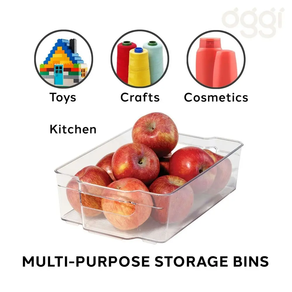 Oggi 16cm Stackable Storage Bin Home/Kitchen Food/Snack Organiser w/ Handles