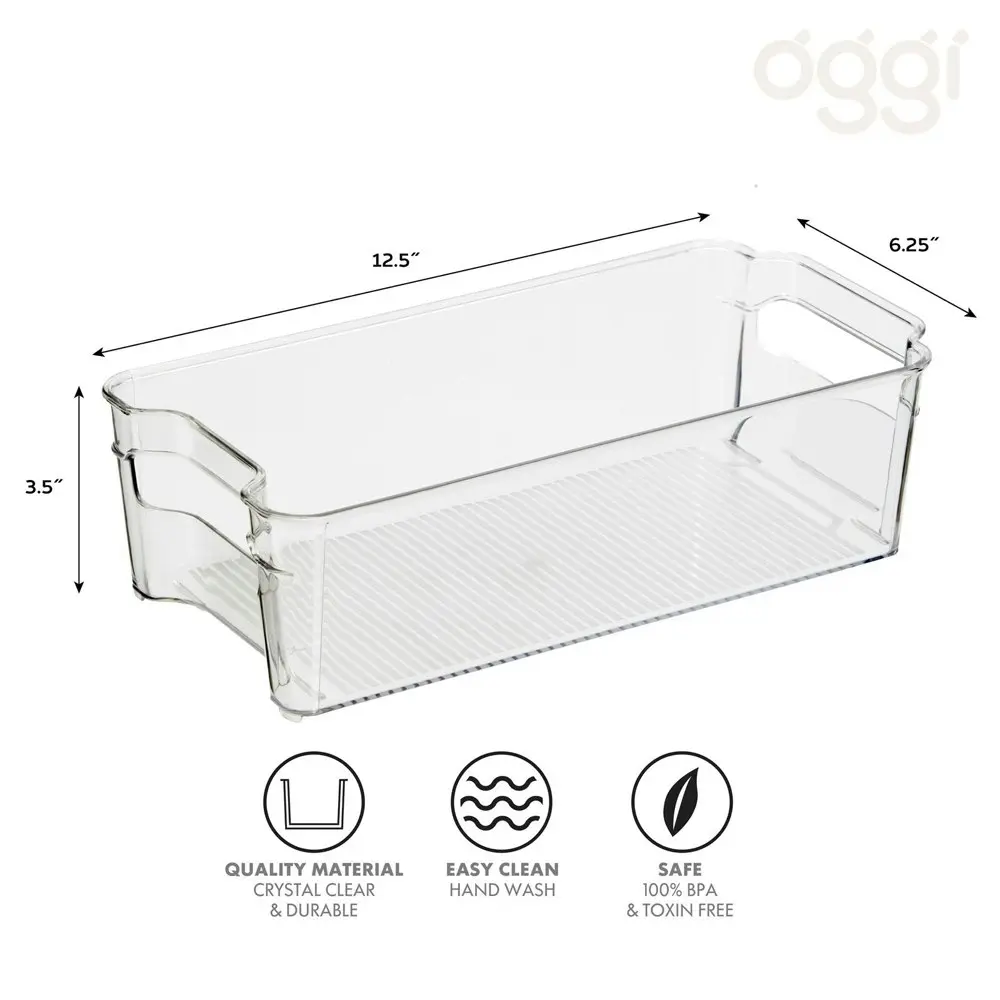 Oggi 32cm Stackable Storage Bin Home/Kitchen Food/Snack Organiser w/ Handles