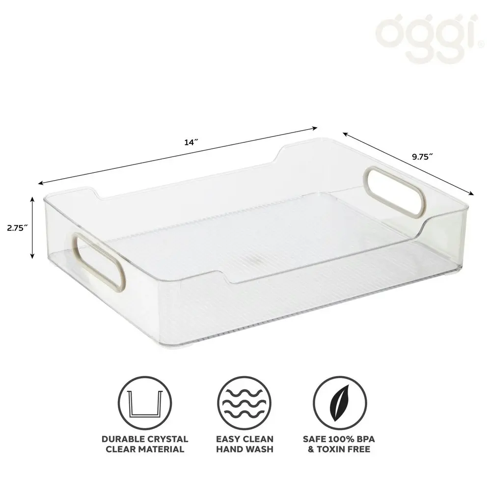 Oggi 36x25cm Cabinet Storage Bin Kitchen Food Organiser w/ Soft Grip Handles