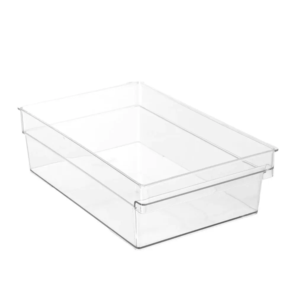 3x Boxsweden 31.5x20cm Crystal CLR Nest Deep Storage/Orgainser Box Home/Kitchen