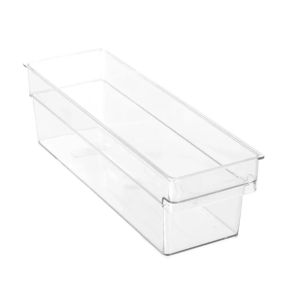 3x Boxsweden 31.5x10cm Crystal CLR Nest Deep Storage/Orgainser Box Home/Kitchen