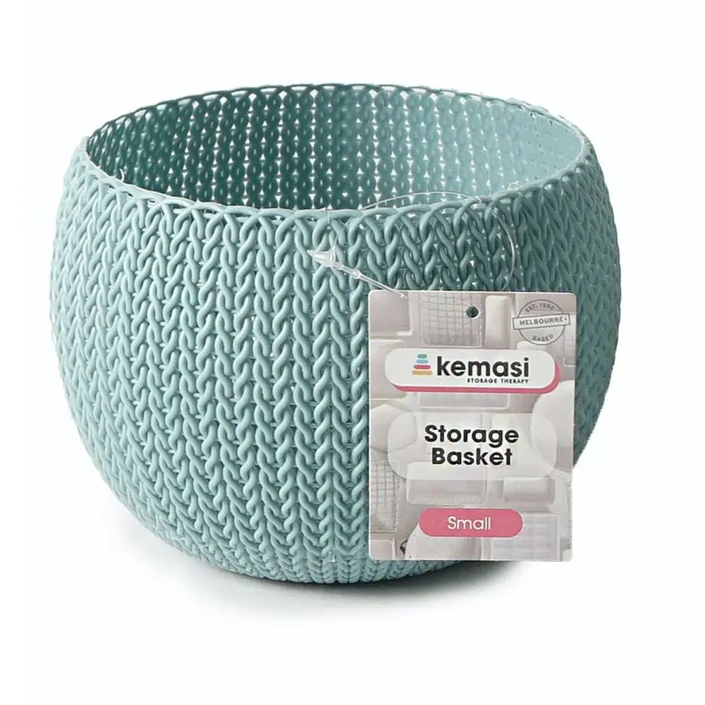 12x Kemasi Home Storage Organisation Basket Tubs Knitted Pattern Small Asstd