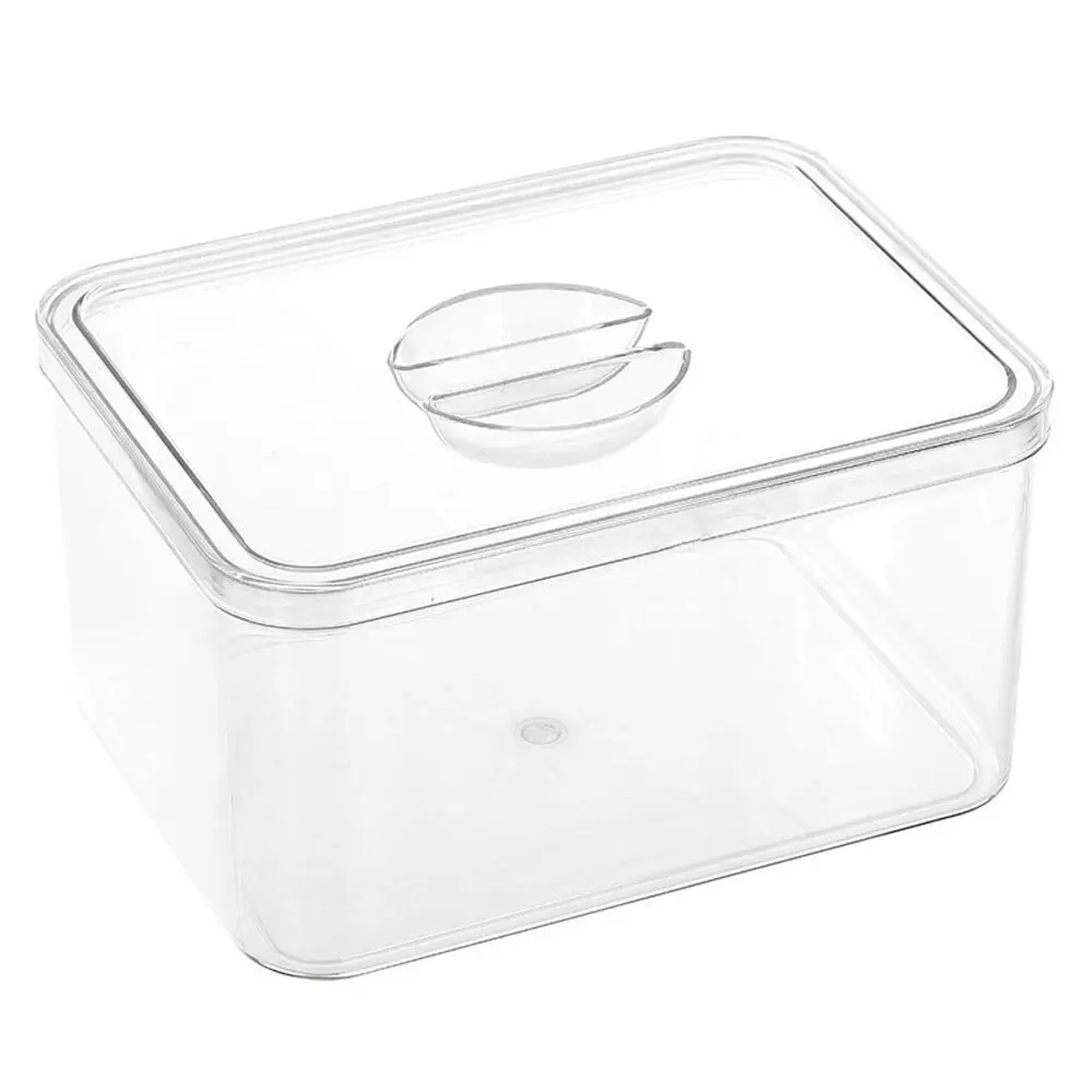 2x Boxsweden Crystal 19cm Mini Storage/Container Stackable Holder w/ Lid Clear