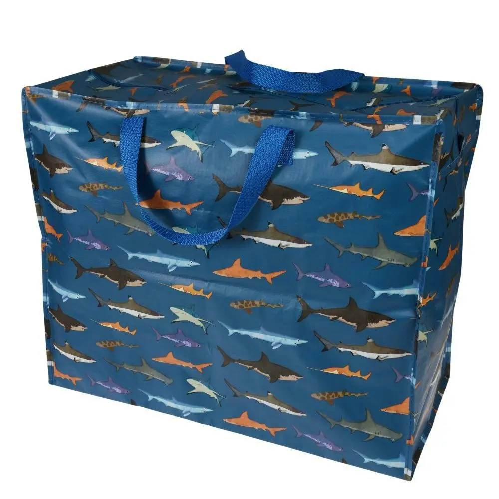 3x Rex London Jumbo Storage Carry Bag Organiser w/ Zip Closure 58x48cm Sharks