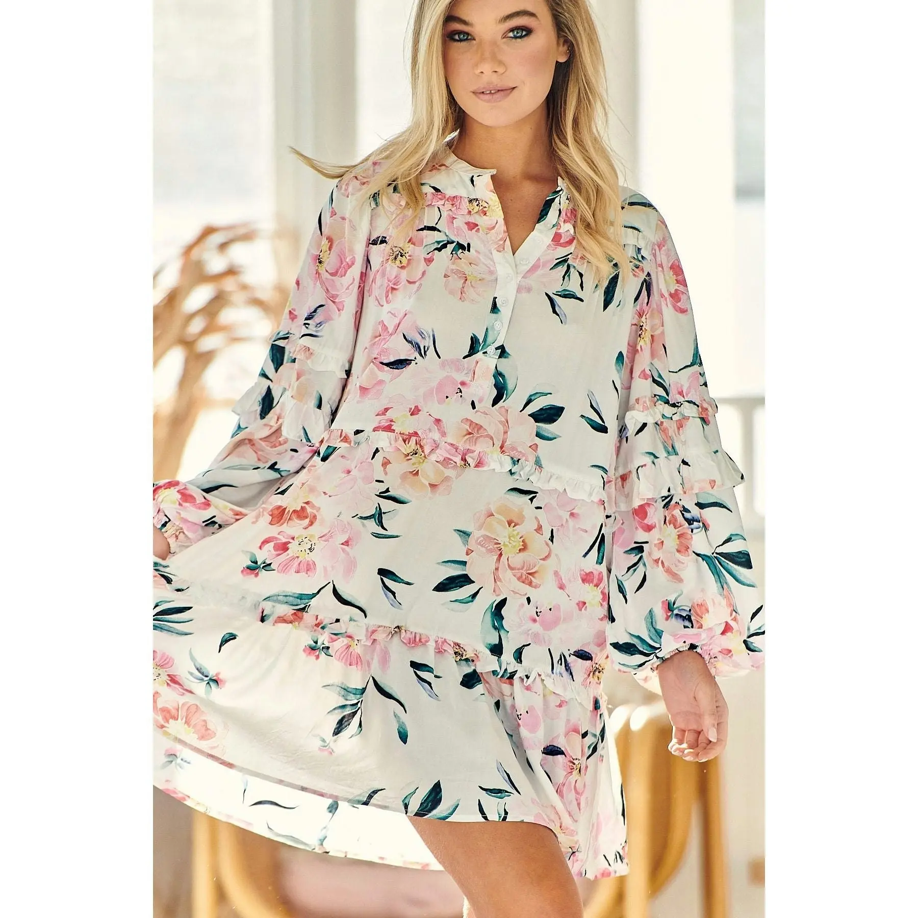 Jaase Peony Princess Print Monroe Mini Dress